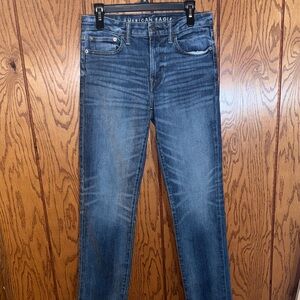 American Eagle Outfitters Men's Dark Blue Original Straight Jeans